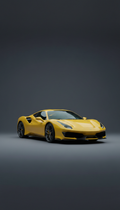 Ferrari 488 Pista racing yellow