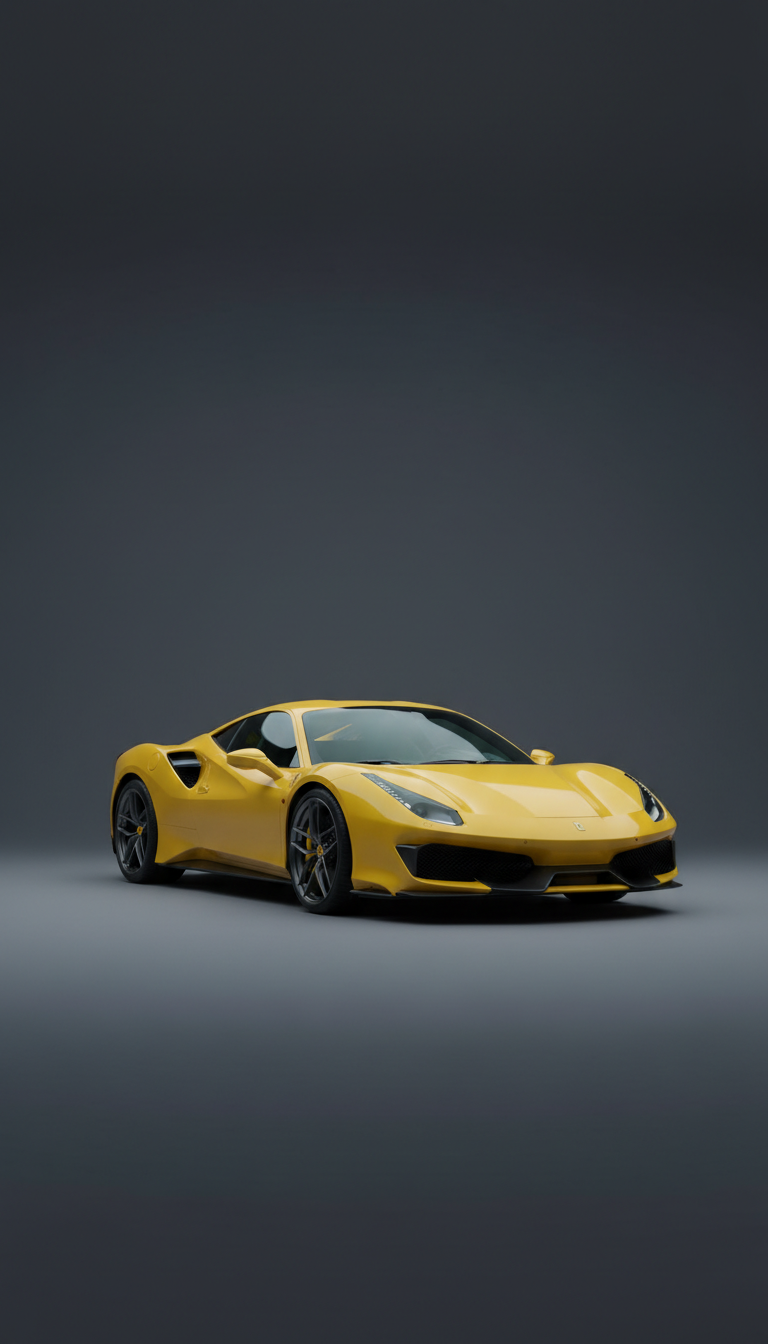 Ferrari 488 Pista racing yellow