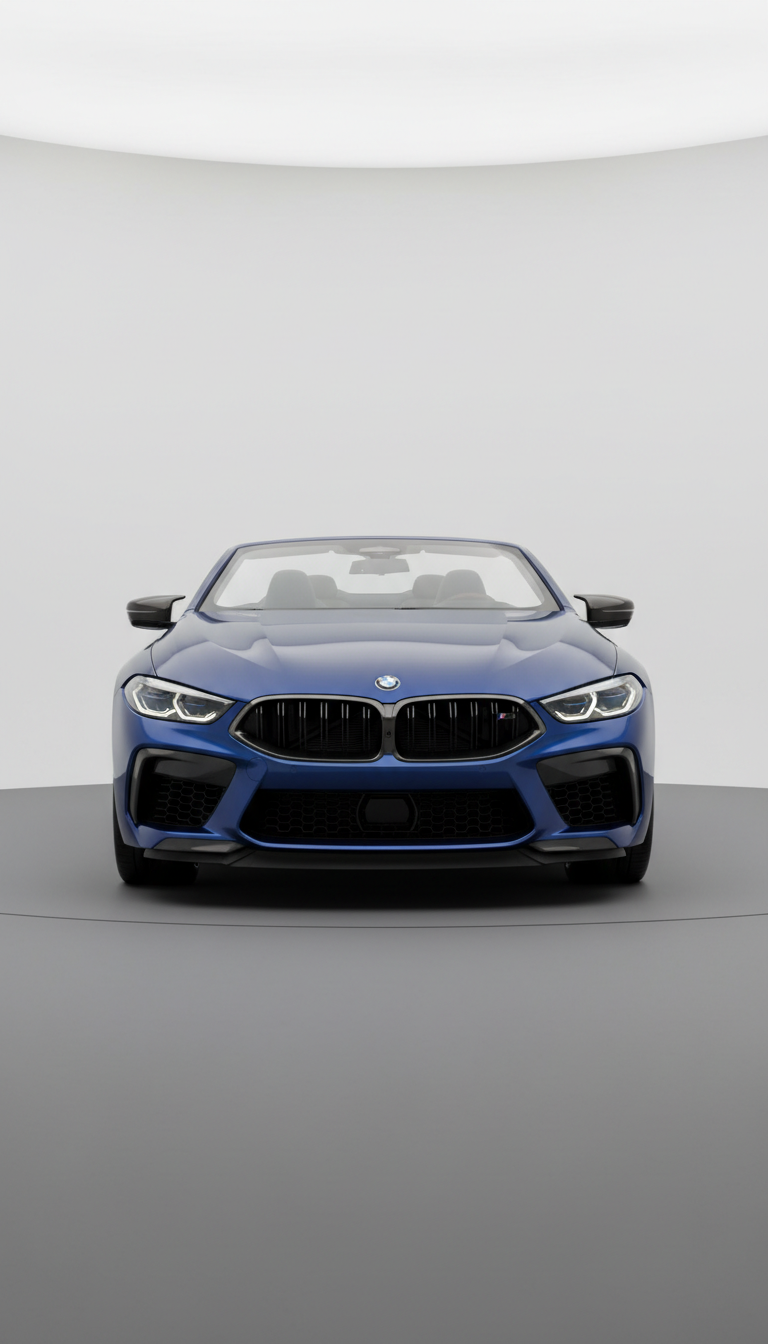 BMW M8 convertible touring blue